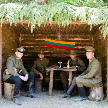 Partisans who fought against the invaders are honoured in Varčia Forest